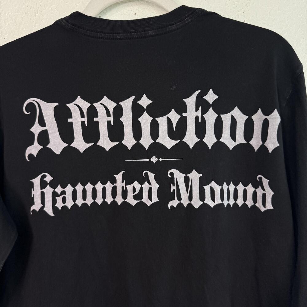 Affliction Haunted Mound Sematary Shirt Mens Medium Long Sleeve Graphic Tee NEW - Picture 6 of 9